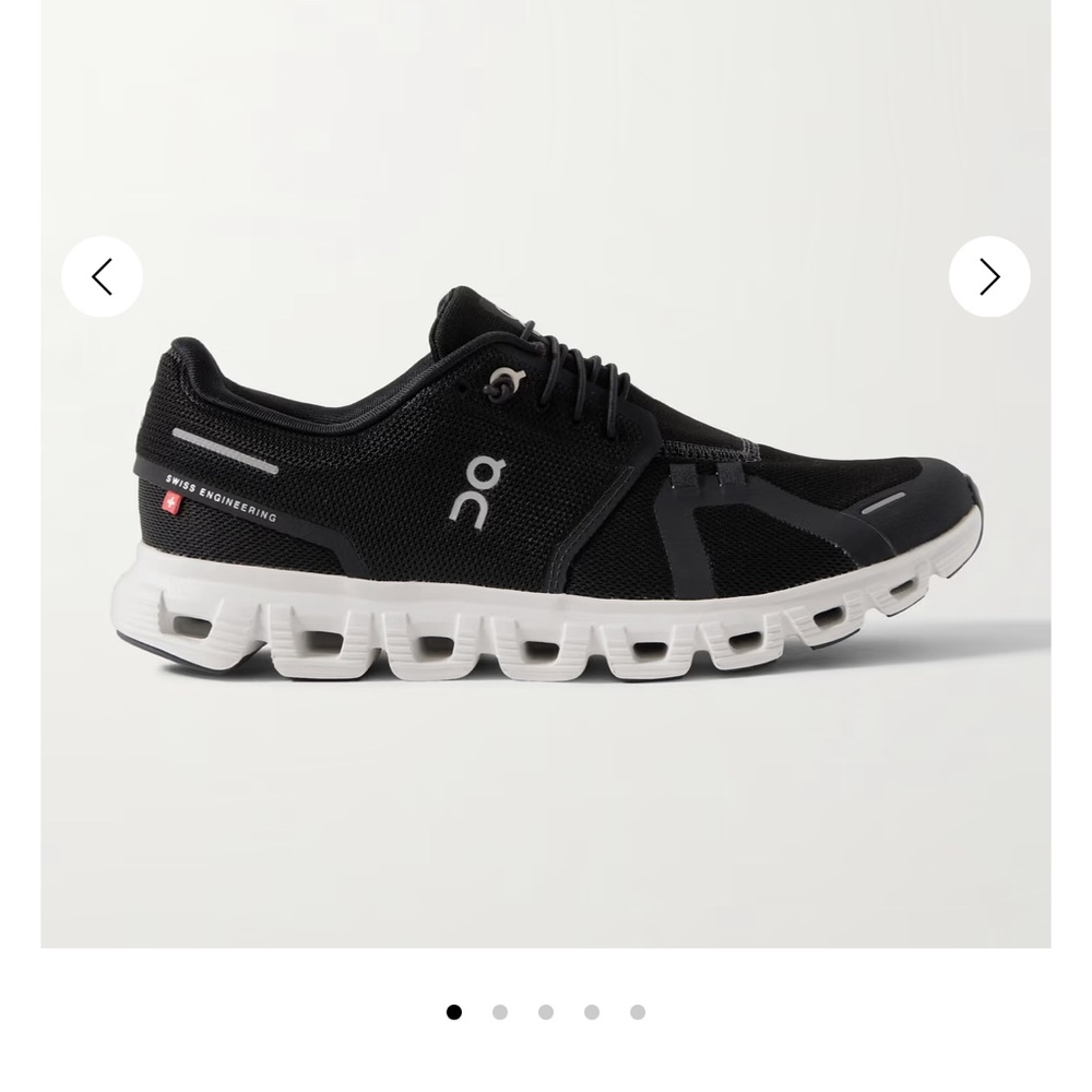 On Running Men's Black and White Athletic Shoes
